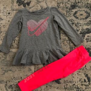 Little girls Nike pants outfit